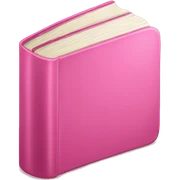 pink book sticker