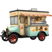 1917 ice cream food truck sticker