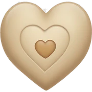 Beige heart sticker