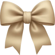 beige bow sticker