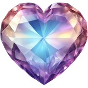 Crystal heart sticker
