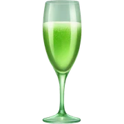 green champagne glass sticker