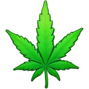 happy weed flower sticker