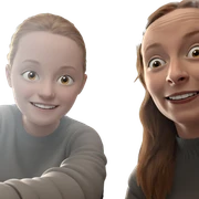 smiling girl in sweater sticker