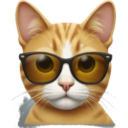 Cat with sunglasses sticker