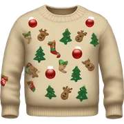 beige christmas sweater sticker