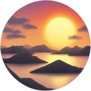 sun set  sticker
