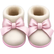 White Ugg slippers light pink bows  sticker