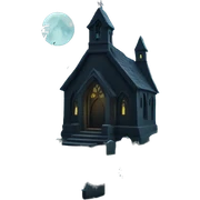 Gothic graveyard at night sticker