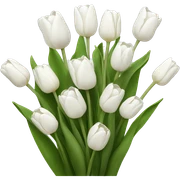 white tulip bouquet  sticker