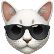 Cat with sunglasses sticker