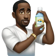 p diddy holding baby oil sticker