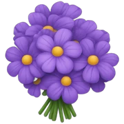 purple flower bouquet  sticker