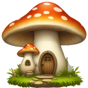 mushroom house sticker