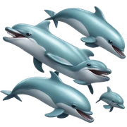 Laughing dolphins  sticker