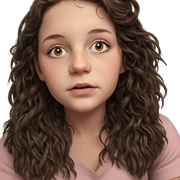 brown haired girl portrait sticker