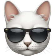 Cat with sunglasses sticker