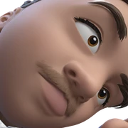 realistic close-up of solo boy sticker
