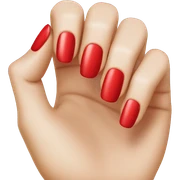 Nails getting painted red sticker