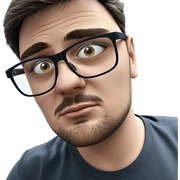 male portrait with glasses sticker