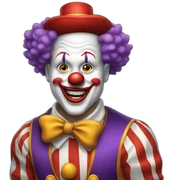 clown circus sticker