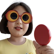 girl in yellow shirt sunglasses sticker