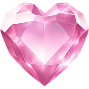 crystal pink heart  sticker