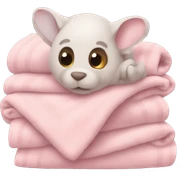 🐁 in soft pink a blanket sticker