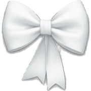 White bow on white bow sticker