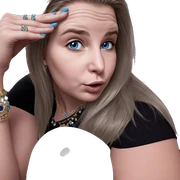 blue eyed girl with jewelry sticker
