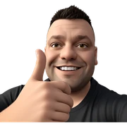 smiling boy in black shirt sticker