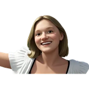 smiling girl by the water sticker