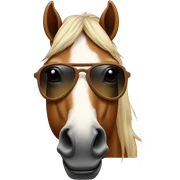 Horse with sunglasses sticker