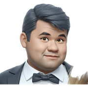 dapper boy in white shirt sticker