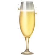 Champagne with bubles sticker