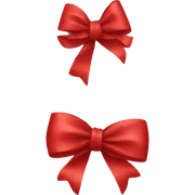 Red bow sticker