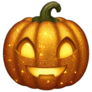 glitter pumpkin sticker
