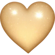 Beige heart with sparkles sticker