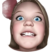girl with blue eyes sticker