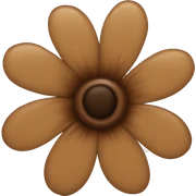 Brown flower sticker