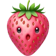 pink strawberry sticker