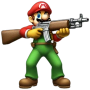 machine-gun-mario sticker