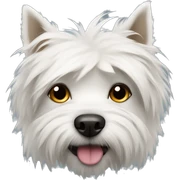 scruffy white dog sticker