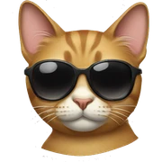 Cat with sunglasses sticker
