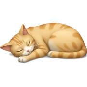 cat sleeping beige sticker