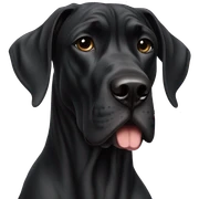 Black Great Dane sticker