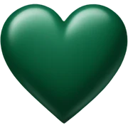 dark green heart sticker