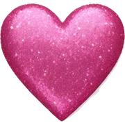 pink glitter heart sticker