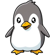 An angry penguin sticker