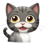 a cat saying “i love you” sticker